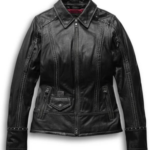 Harley Davidson Intrepidity Leather Coat WITH Armour - Picture 6 of 8